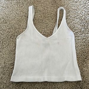 White cropped tank top